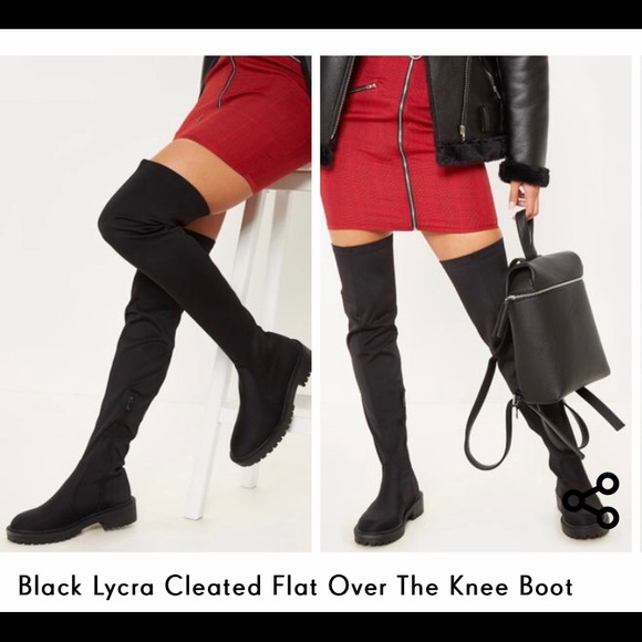 cleated over the knee boots